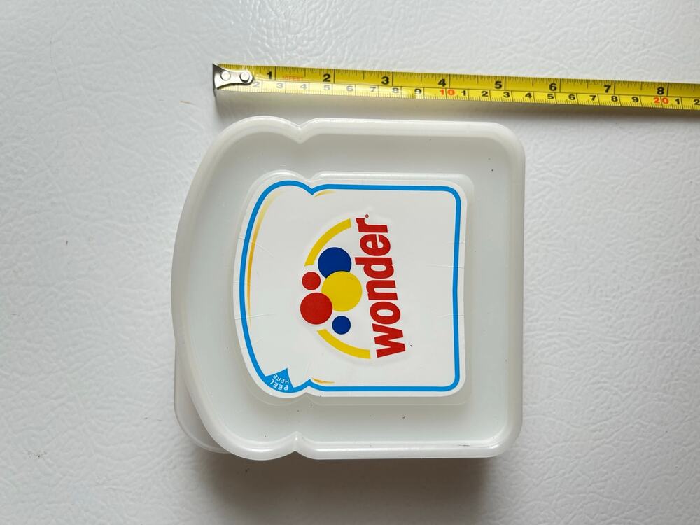 Wonder Bread Sandwich Container for Lunchbox Vintage Style
